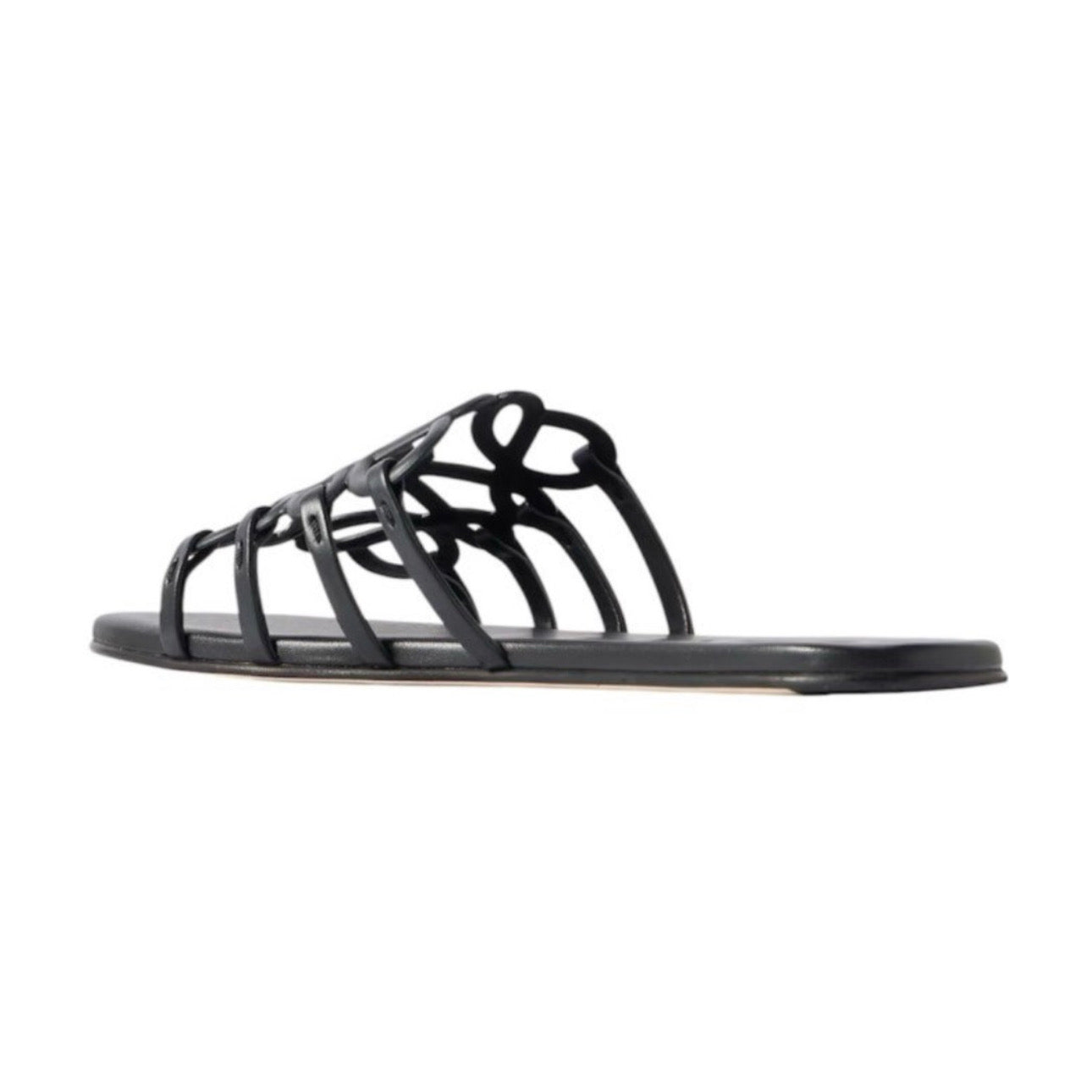 LOEWE Leather Flat Sandals \ Black