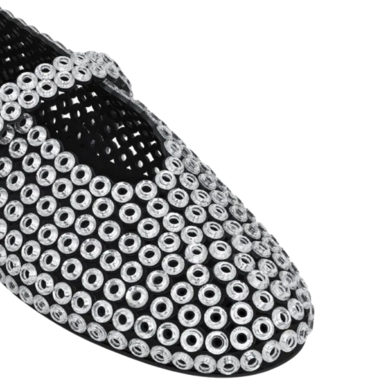 Alaïa Suede Glass-Embellished Ballet Flats
