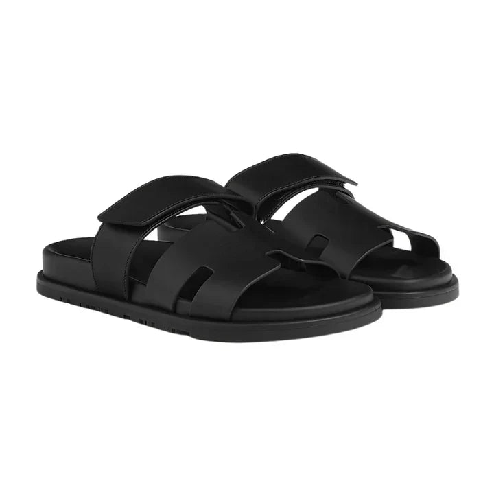 Hermès Chypre Sandal – Noir Calfskin Leather