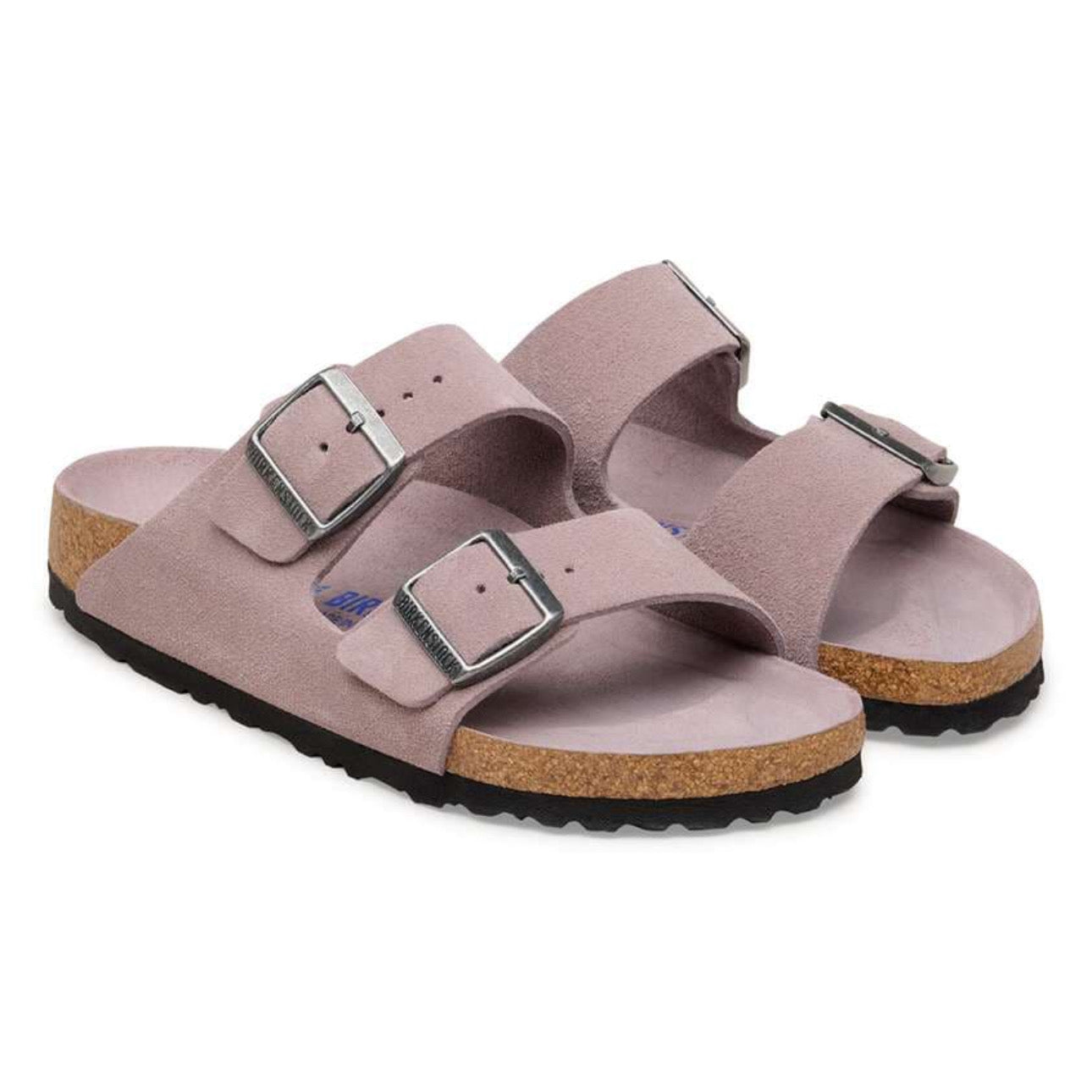 Birkenstock Arizona Soft Footbed Suede Leather Faded Purple Tonal FB