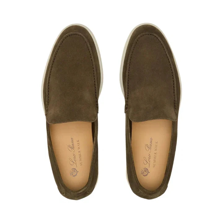 Loro Piana Summer Walk Loafer \ Grey Moss