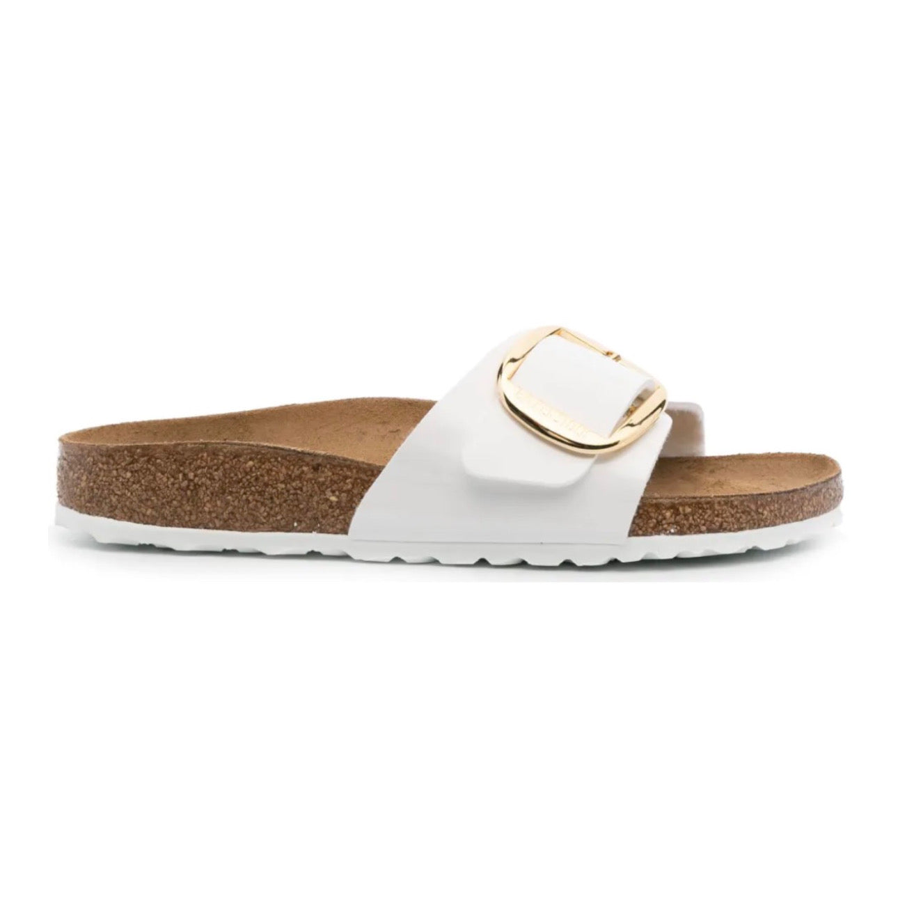 Birkenstock Madrid Big Buckle Birko-Flor Patent \ White