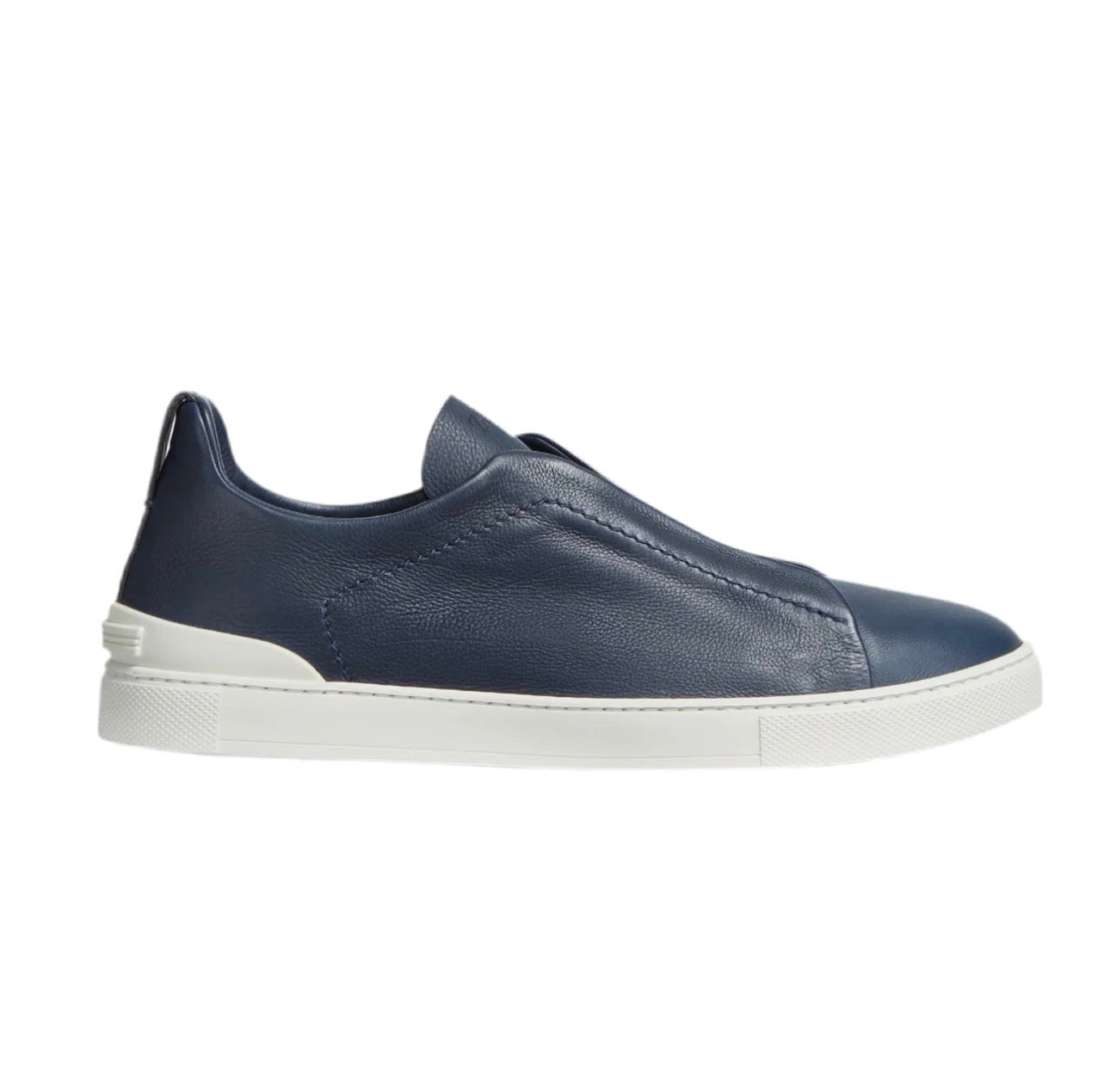 Zegna Deerskin Triple Stitch™ Sneakers \ Navy Blue