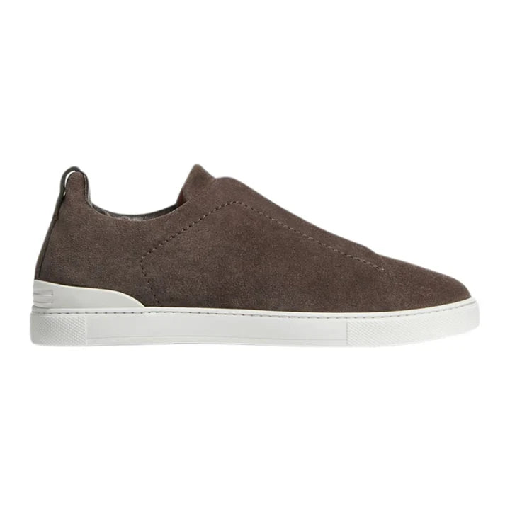 Zegna Suede Triple Stitch™ Sneakers \ Brown