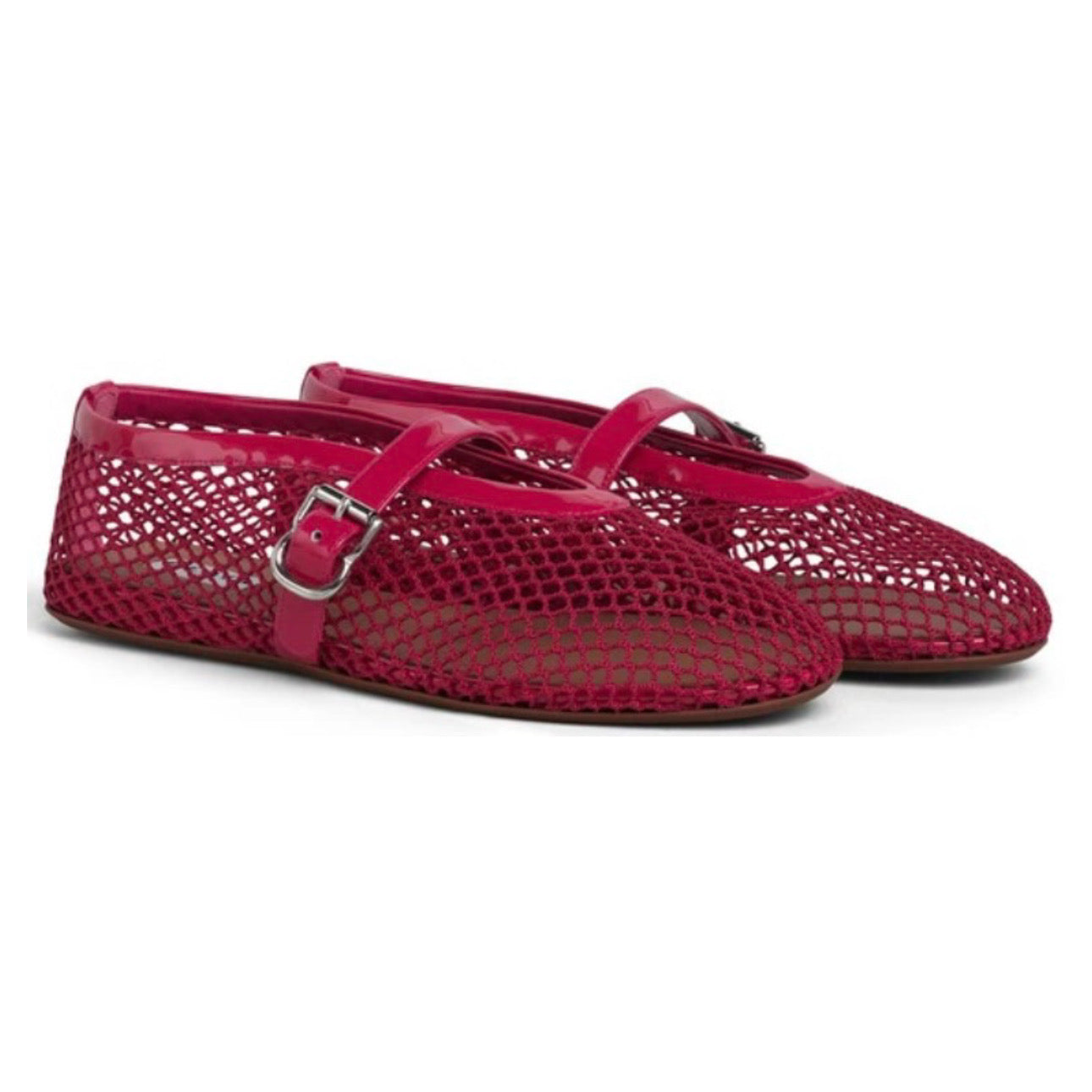 Alaïa Mesh Ballet Flats \ Raspberry