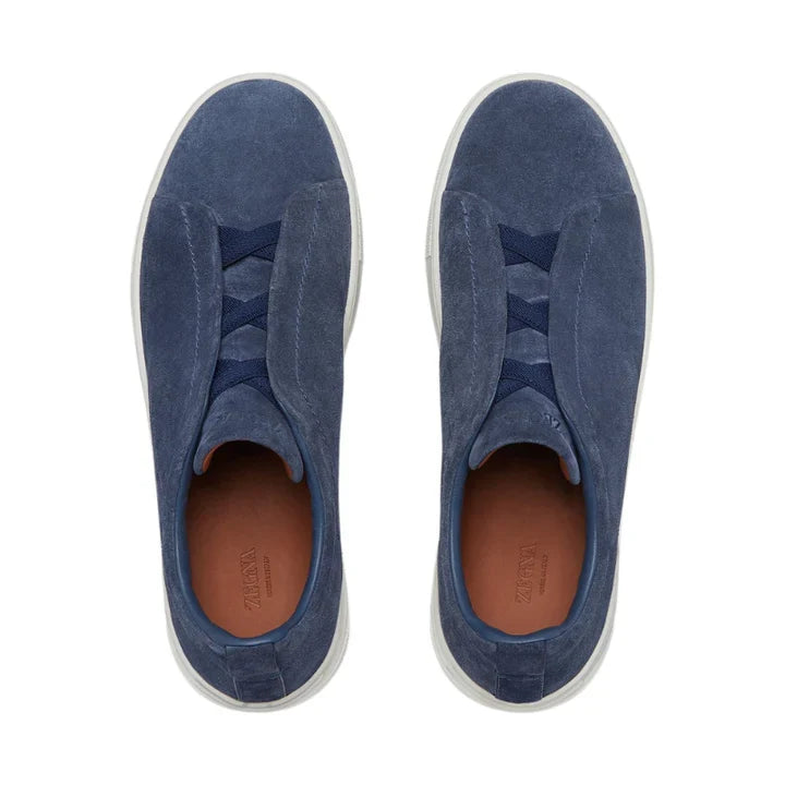 Zegna Mélange Suede Triple Stitch™ Sneakers \ Grey