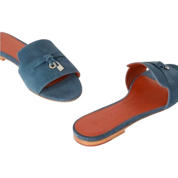 Loro Piana Summer Charms Sandal Suede Goatskin \ Denim