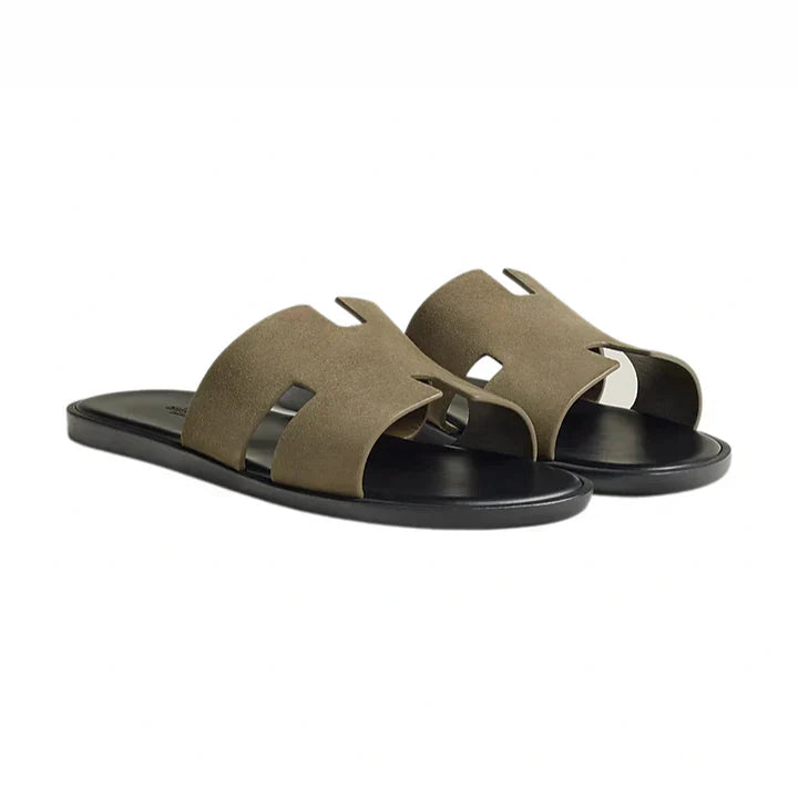 Hermès Haven Suede H Style Slip-On \ Olive