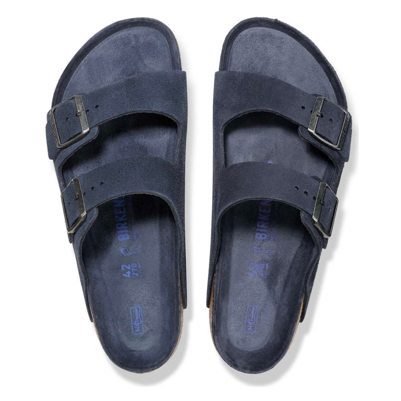 Birkenstock Arizona Soft Footbed Suede Leather New \ Navy