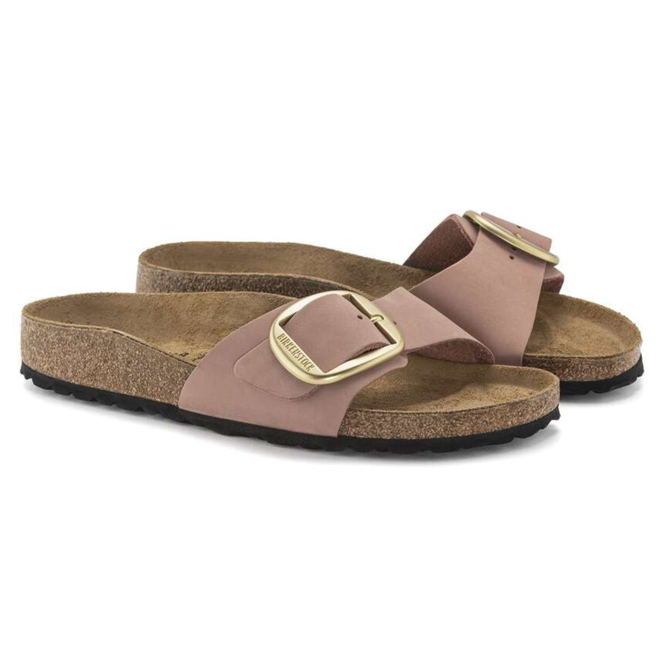 Birkenstock Madrid Big Buckle Natural Leather Nubuck Old \ Rose
