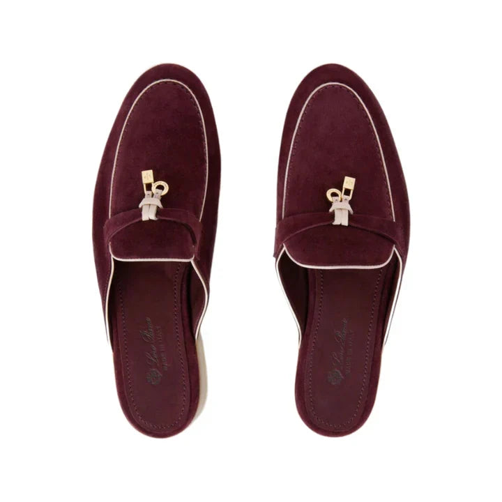 Loro Piana Summer Charms Walk Loafer \ Burgundy