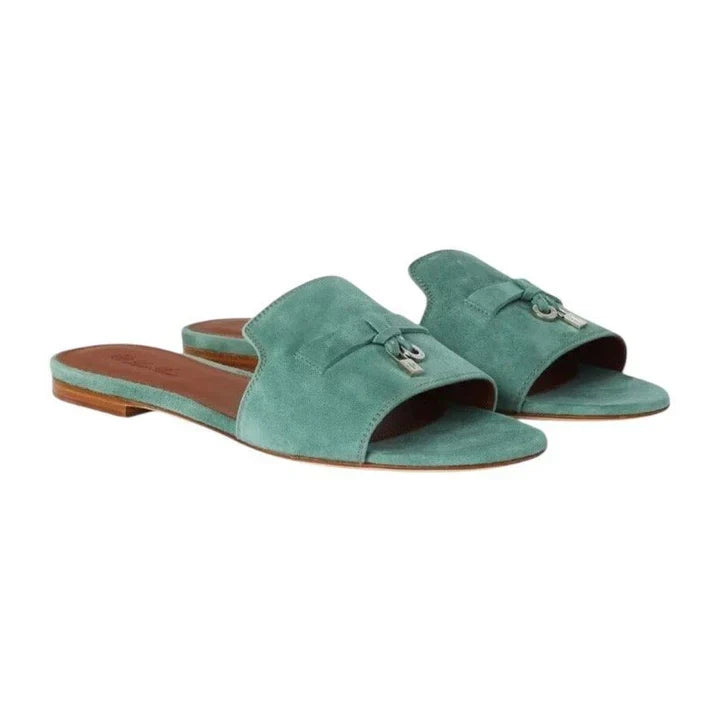 Loro Piana Summer Charms Sandal Suede Goatskin Camu Fruit