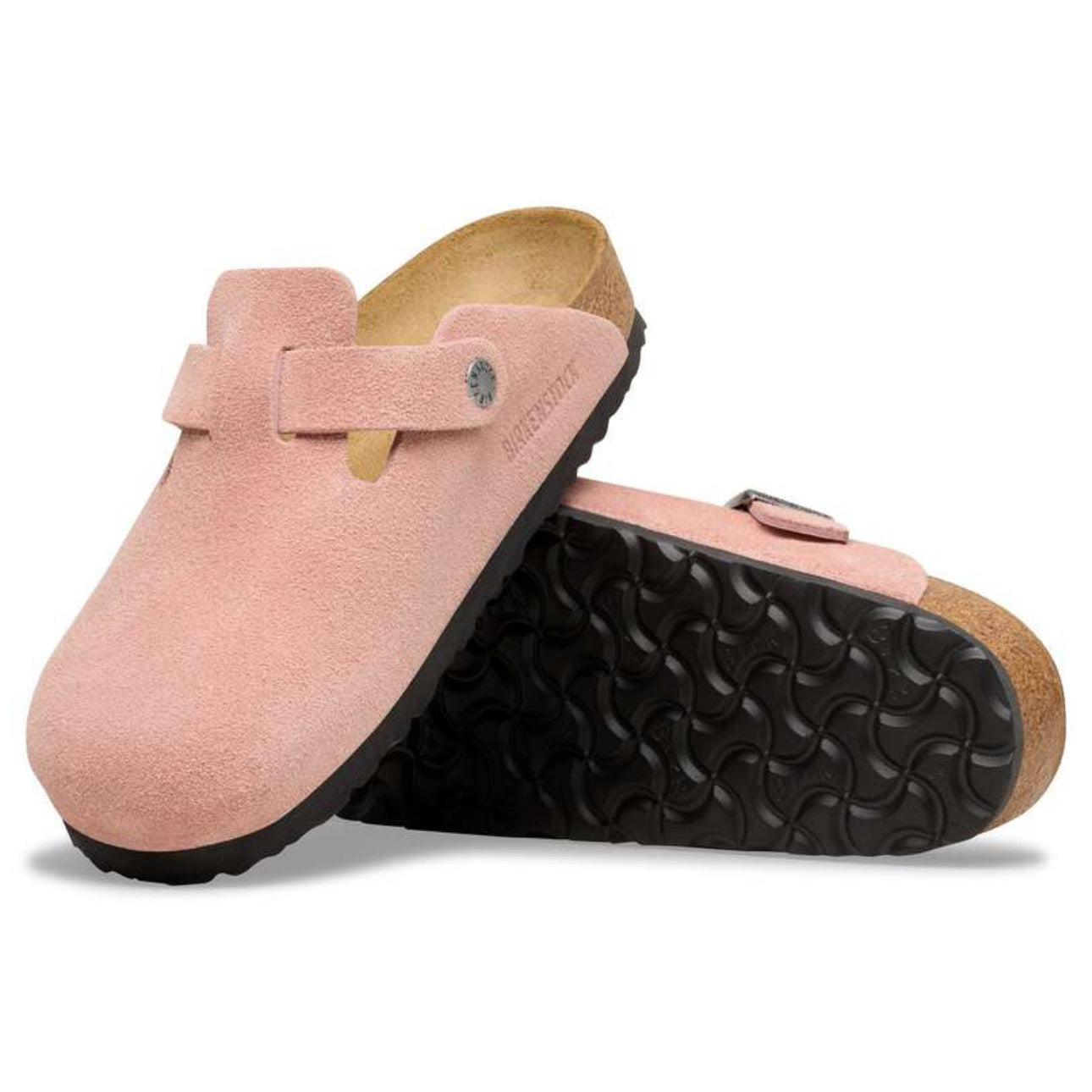 Birkenstock Boston Soft Footbed Suede Leather Antique \ Pink Clay