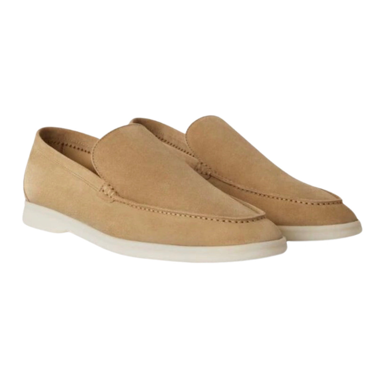 Loro Piana Summer Walk Loafer Light Wood \ Smoke