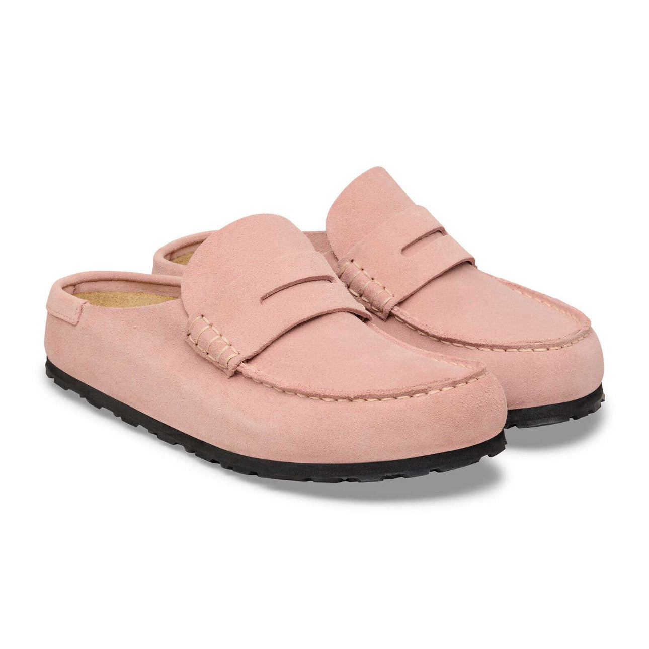 Birkenstock Naples Wrapped Suede Leather \ Pink Clay