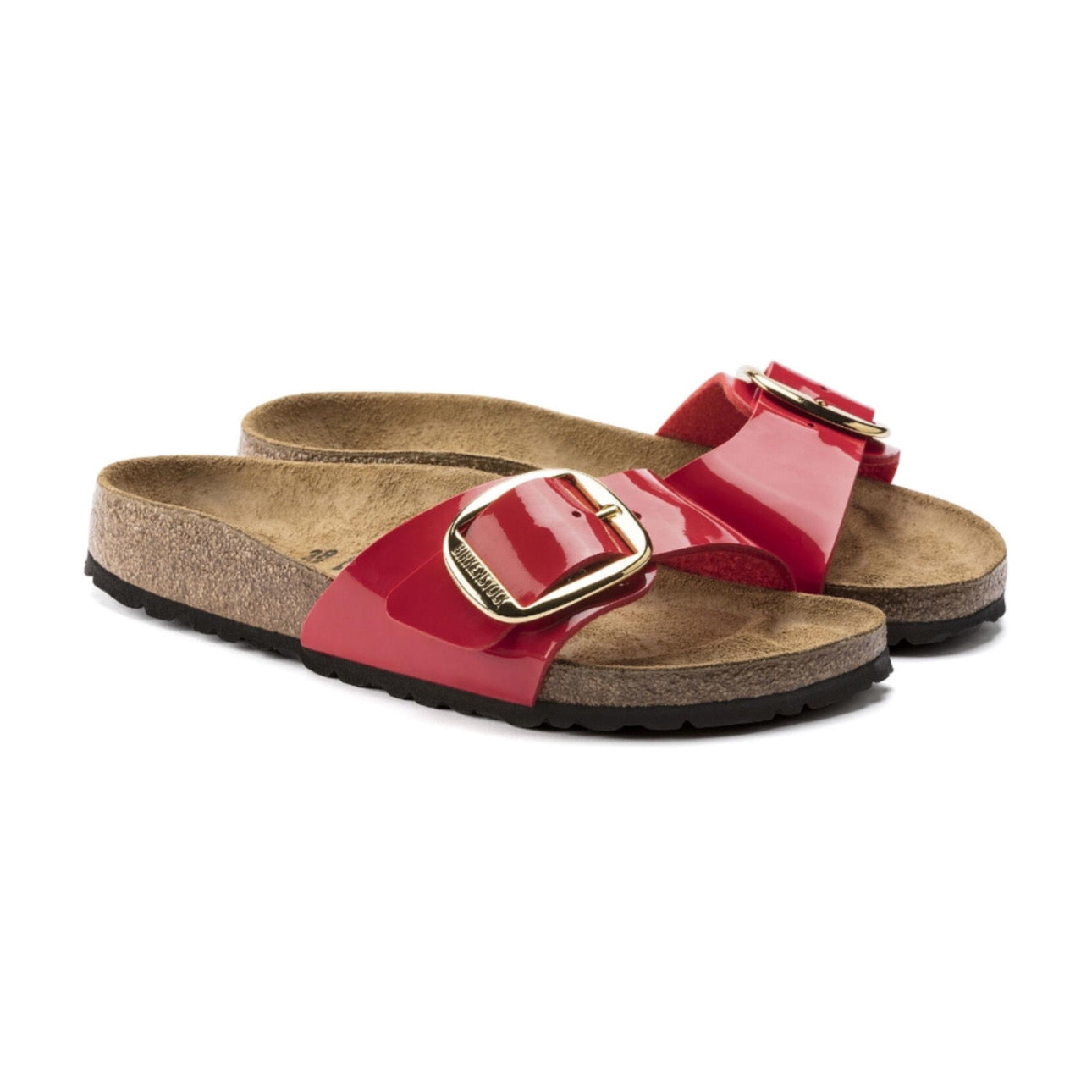 Birkenstock Madrid Big Buckle Birko-Flor Patent \ Cherry