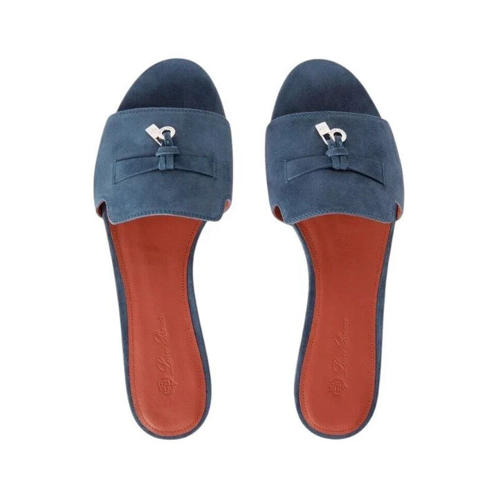 Loro Piana Summer Charms Sandal Suede Goatskin \ Denim