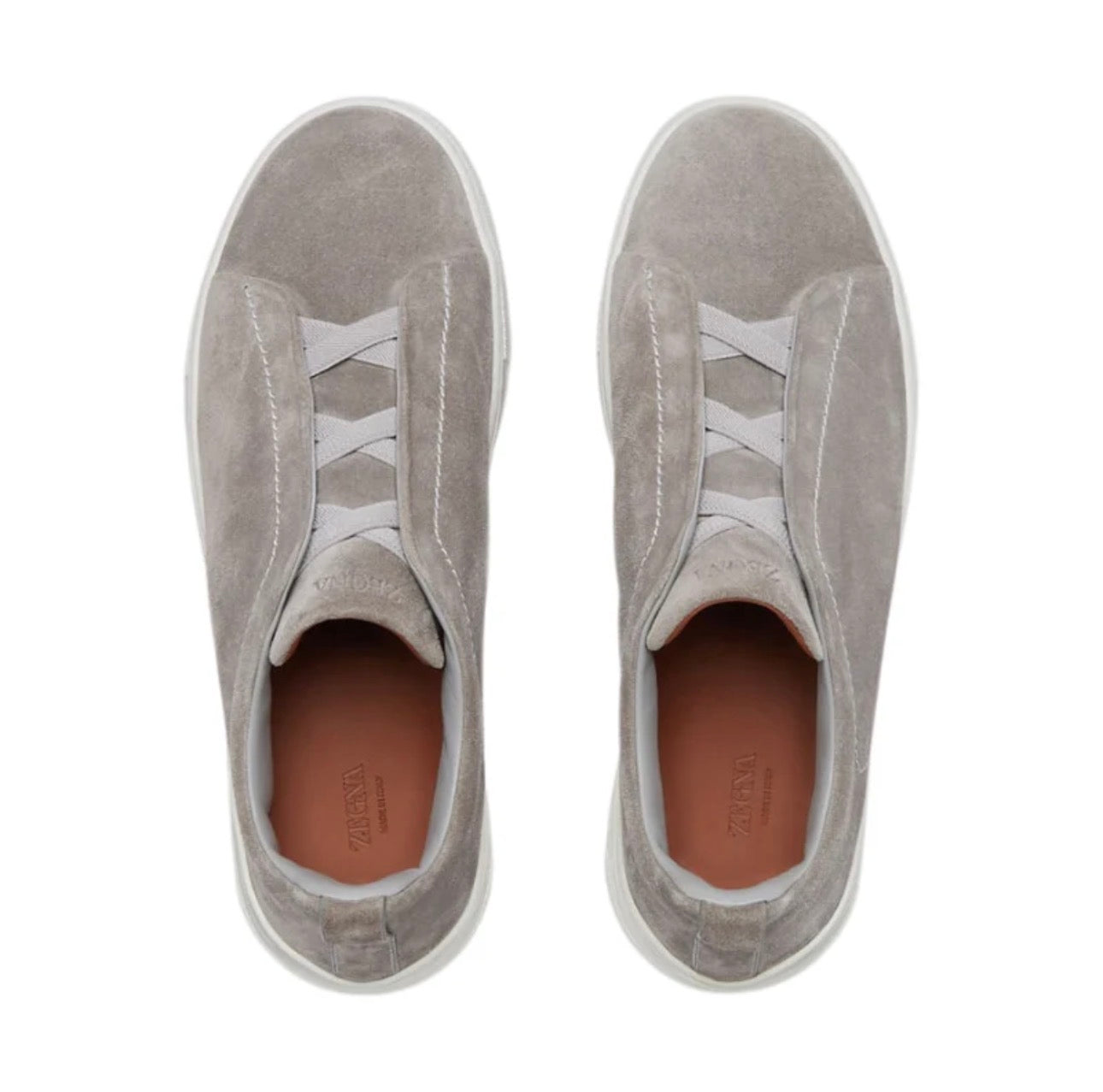 Zegna Mélange Suede Triple Stitch™ Sneakers \ Grey