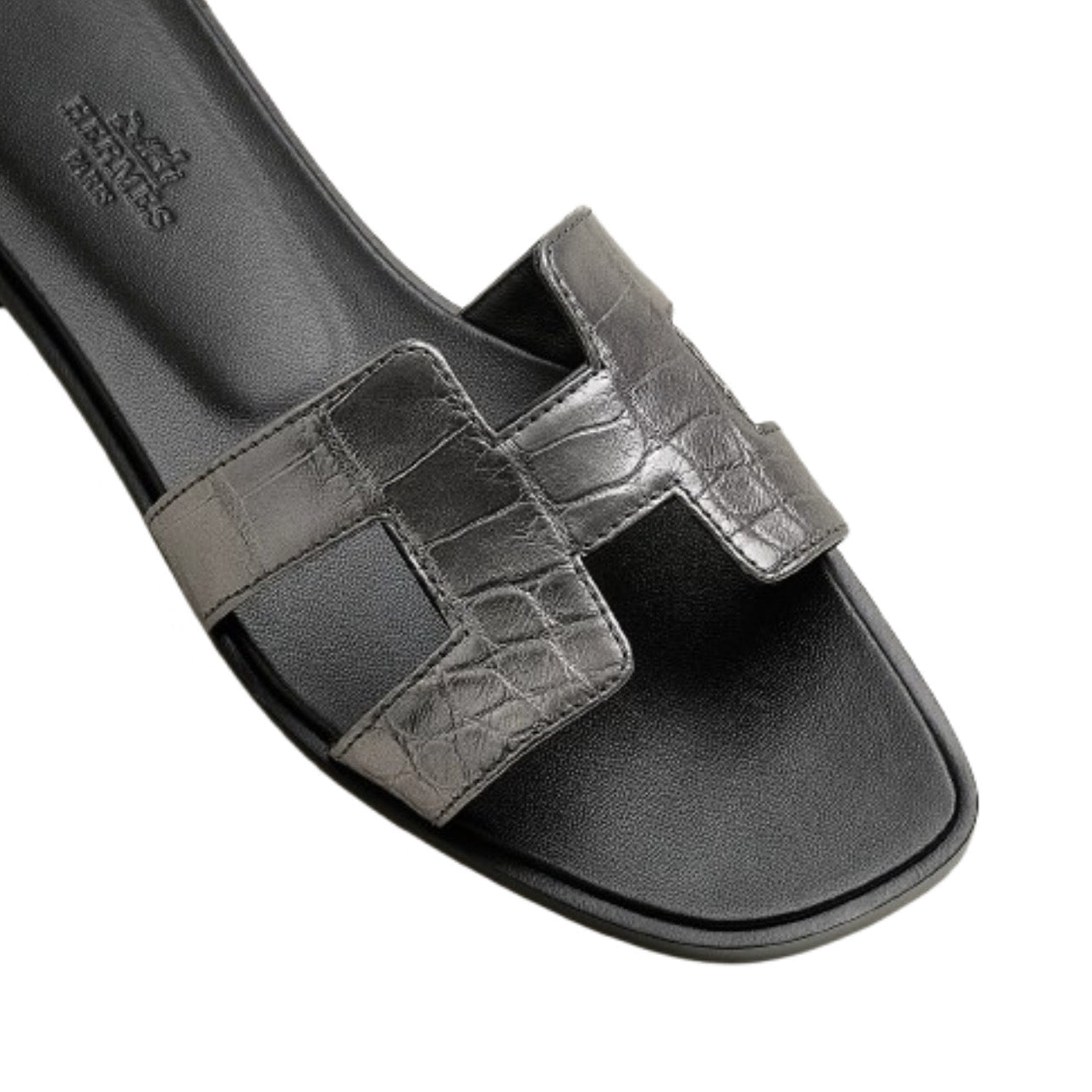Hermès Oran Sandal \ Gris Argenté