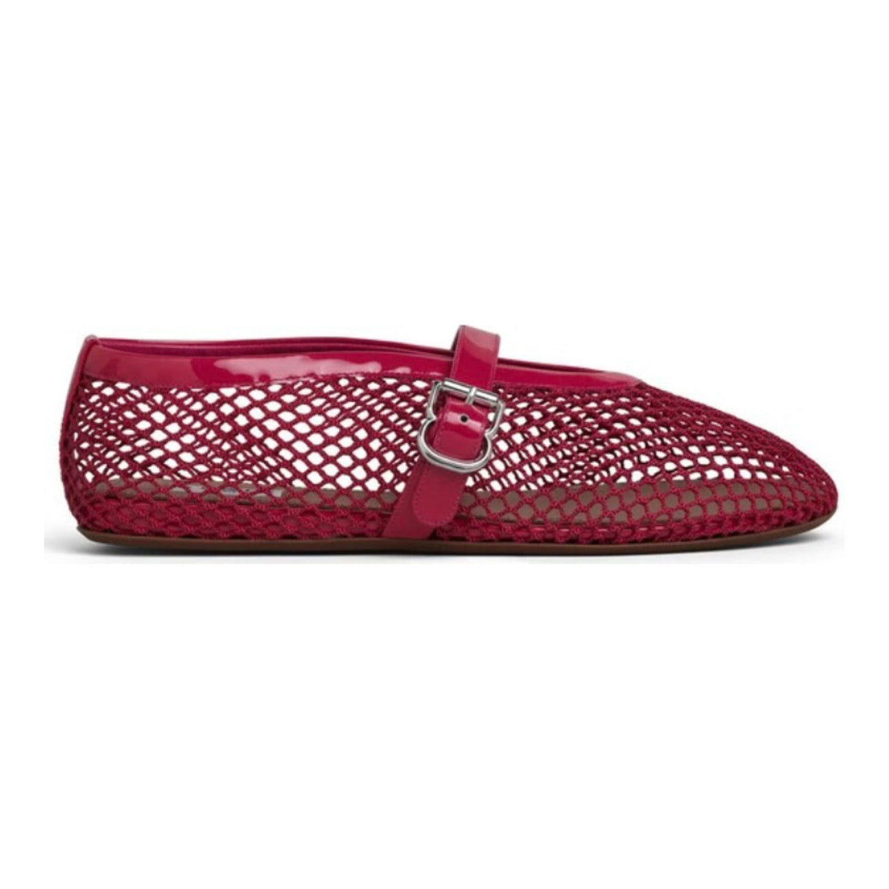 Alaïa Mesh Ballet Flats \ Raspberry