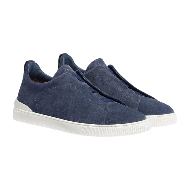 Zegna Mélange Suede Triple Stitch™ Sneakers \ Grey
