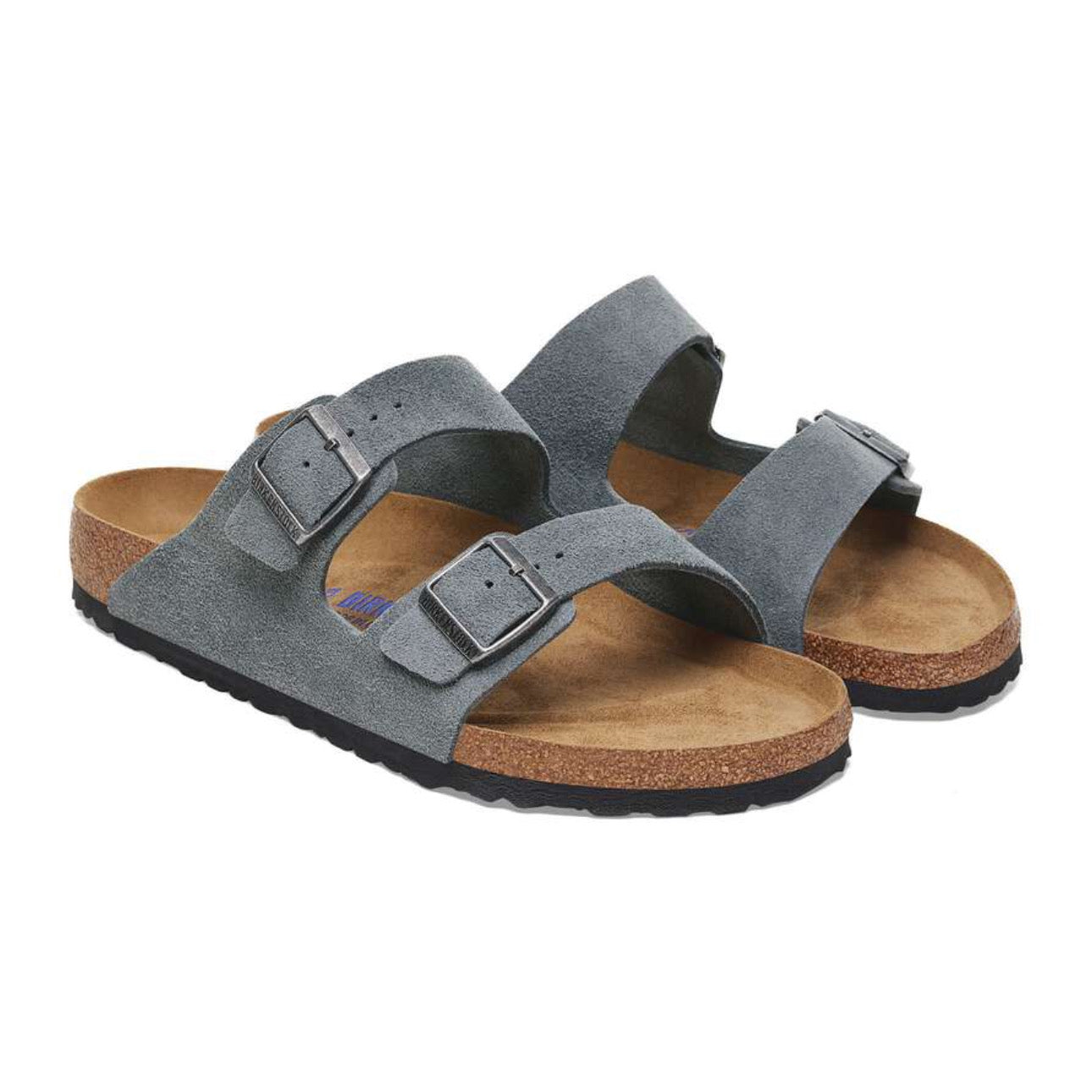 Birkenstock Arizona Soft Footbed Suede Leather Basalt \ Gray