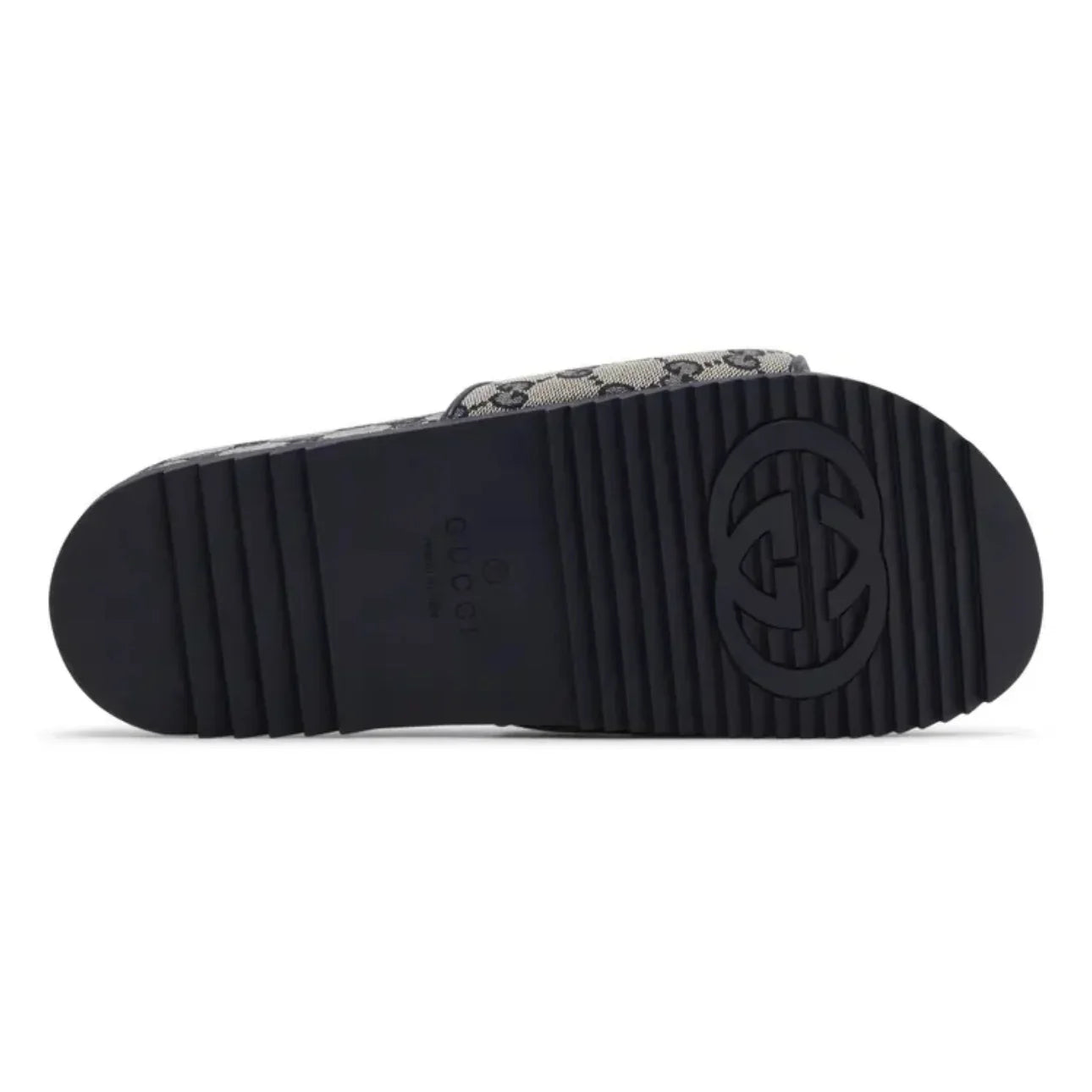 Gucci GG Slide Sandal \ Beige Blue Monogram