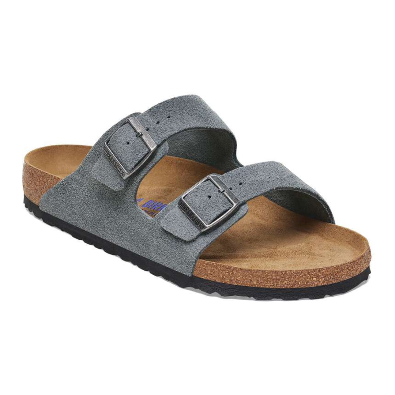 Birkenstock Arizona Soft Footbed Suede Leather Basalt \ Gray