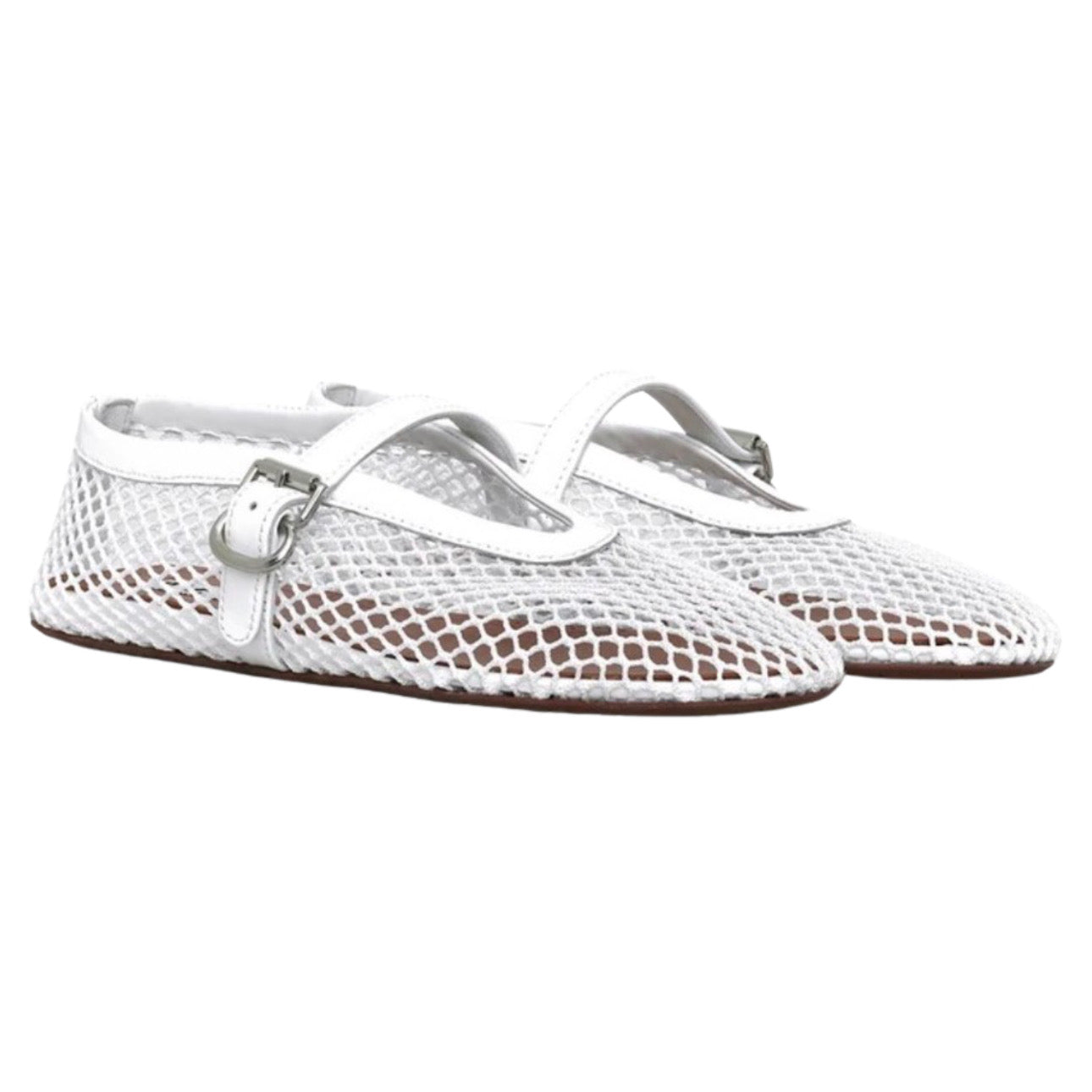Alaïa Mesh Ballet Flats \ Optical White