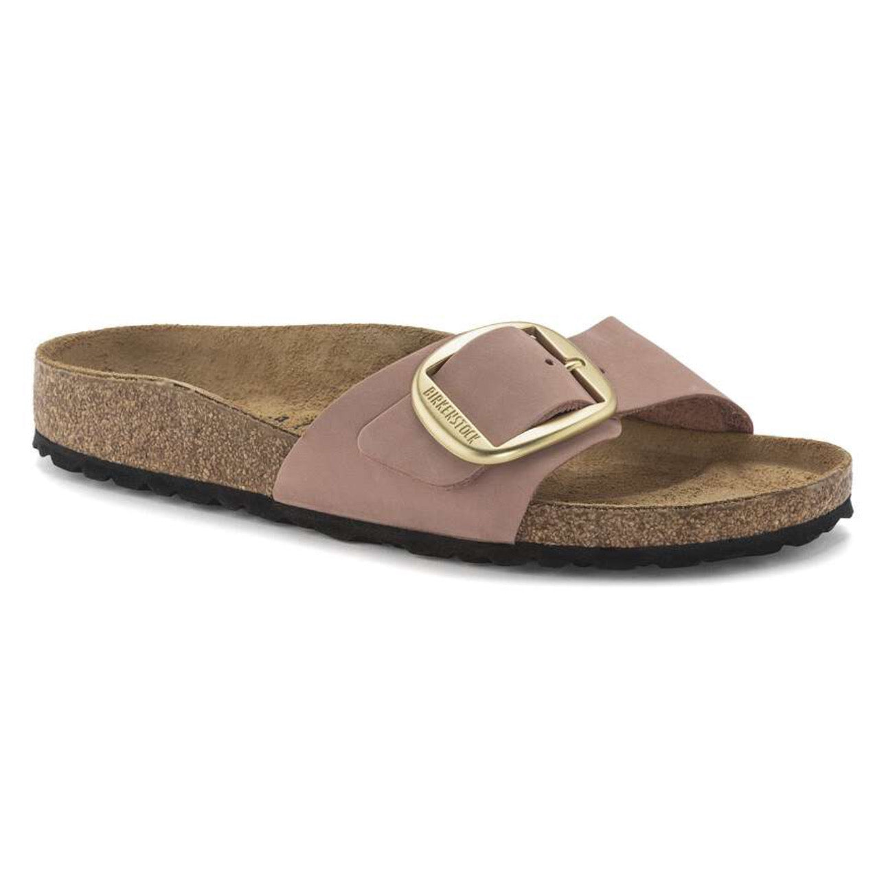 Birkenstock Madrid Big Buckle Natural Leather Nubuck Old \ Rose