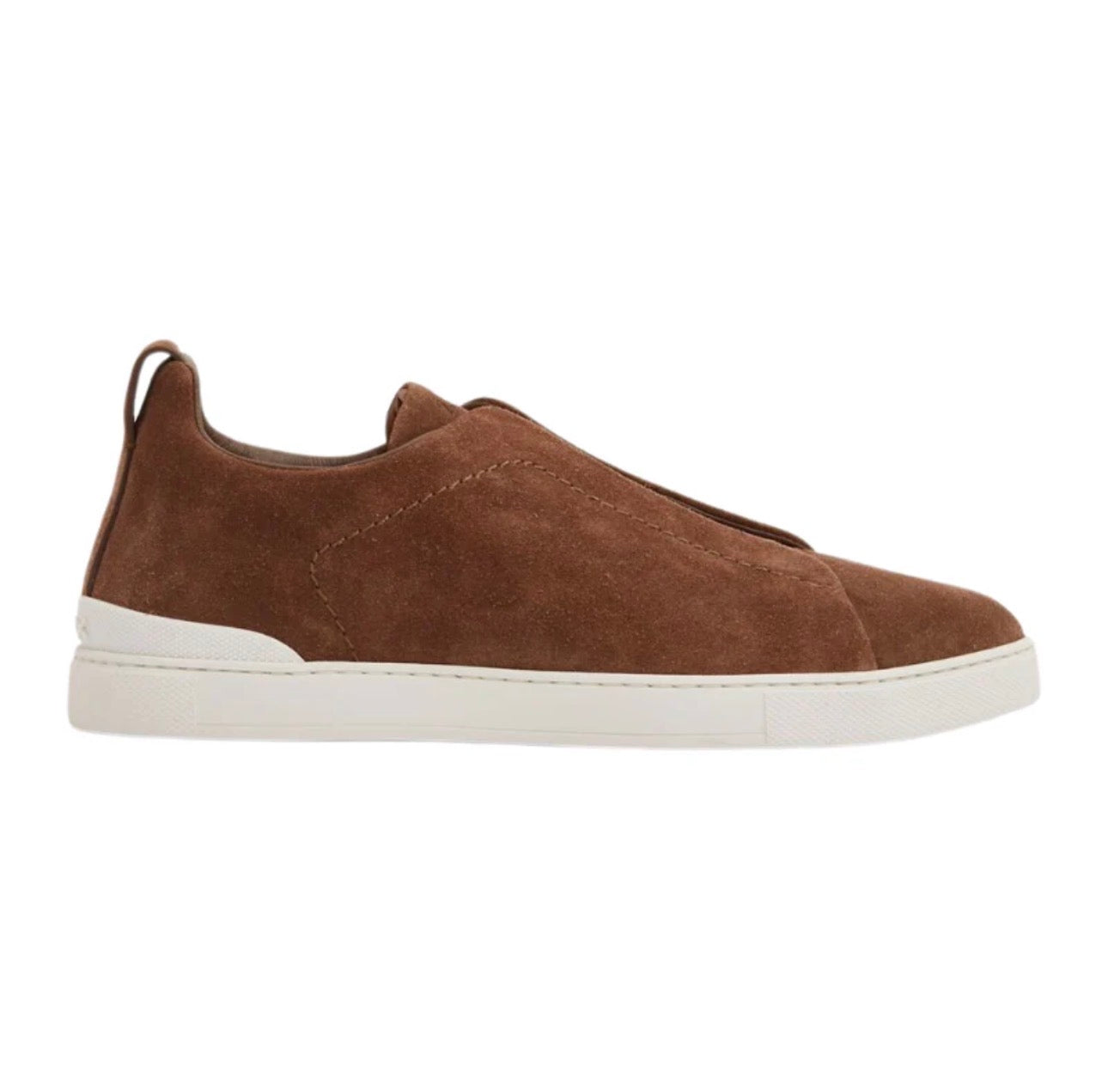 Zegna Suede Low-Top Sneakers – \ Light Brown Calf Suede / Leather