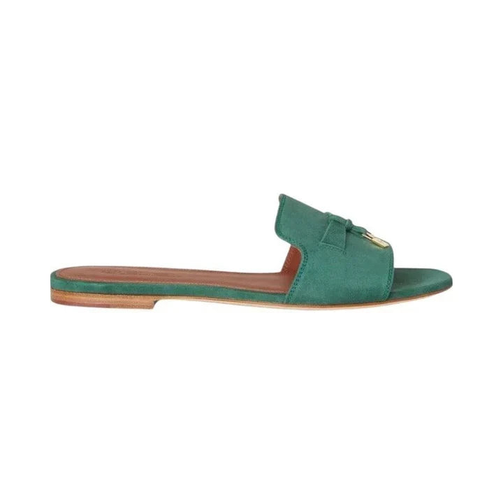Loro Piana Summer Charms Sandal Suede Goatskin Camu Fruit