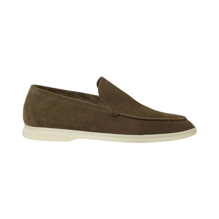 Loro Piana Summer Walk Loafer \ Grey Moss