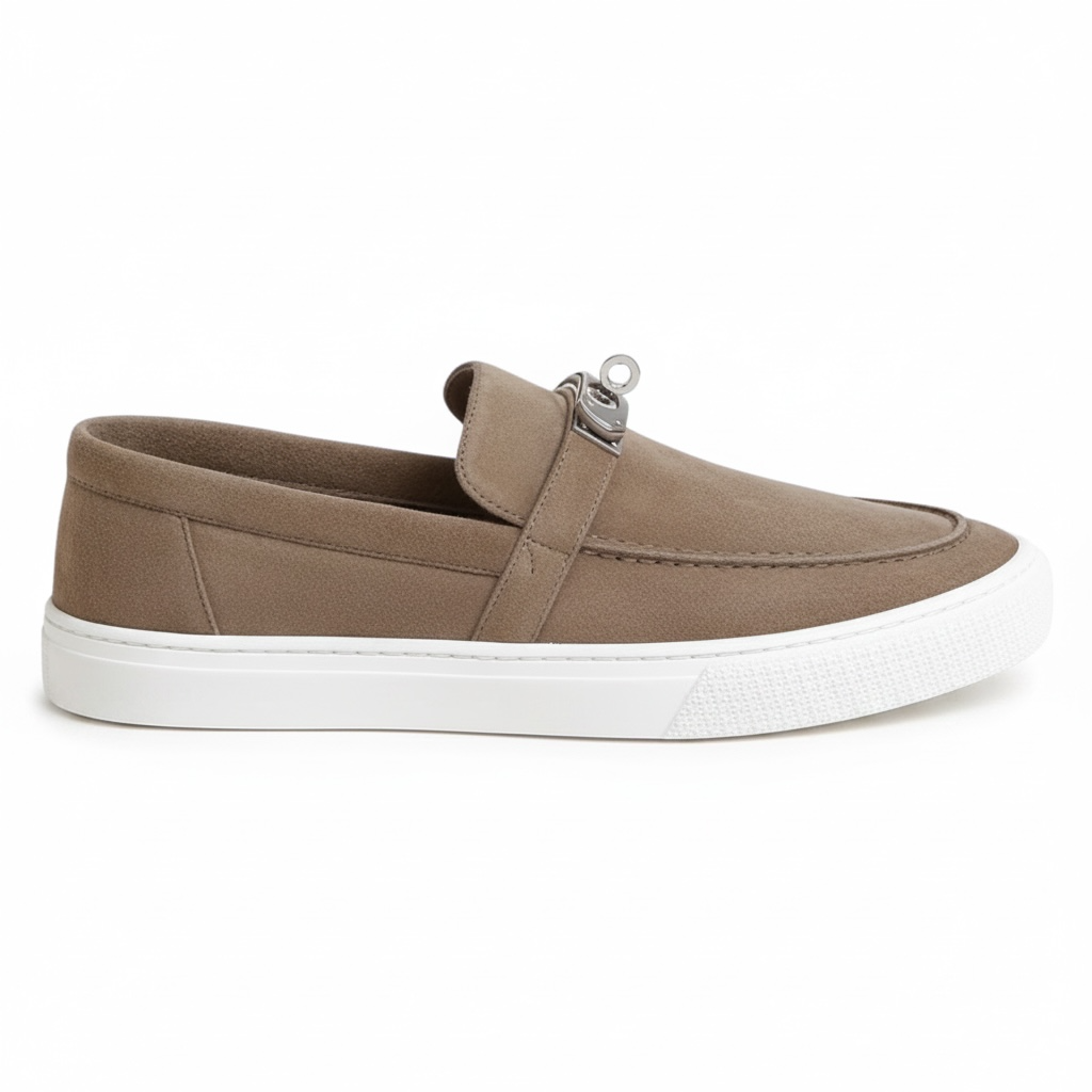 Hermès Sneakers Slip-on Game \ Blanc Baige