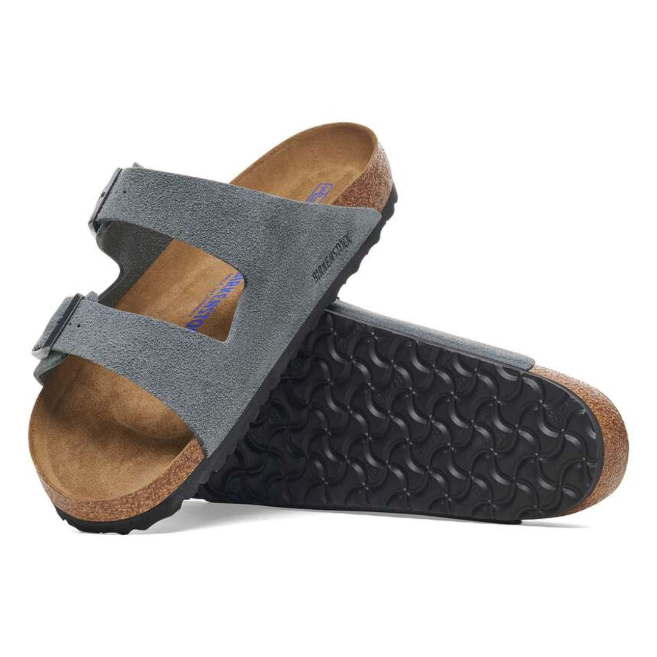 Birkenstock Arizona Soft Footbed Suede Leather Basalt \ Gray