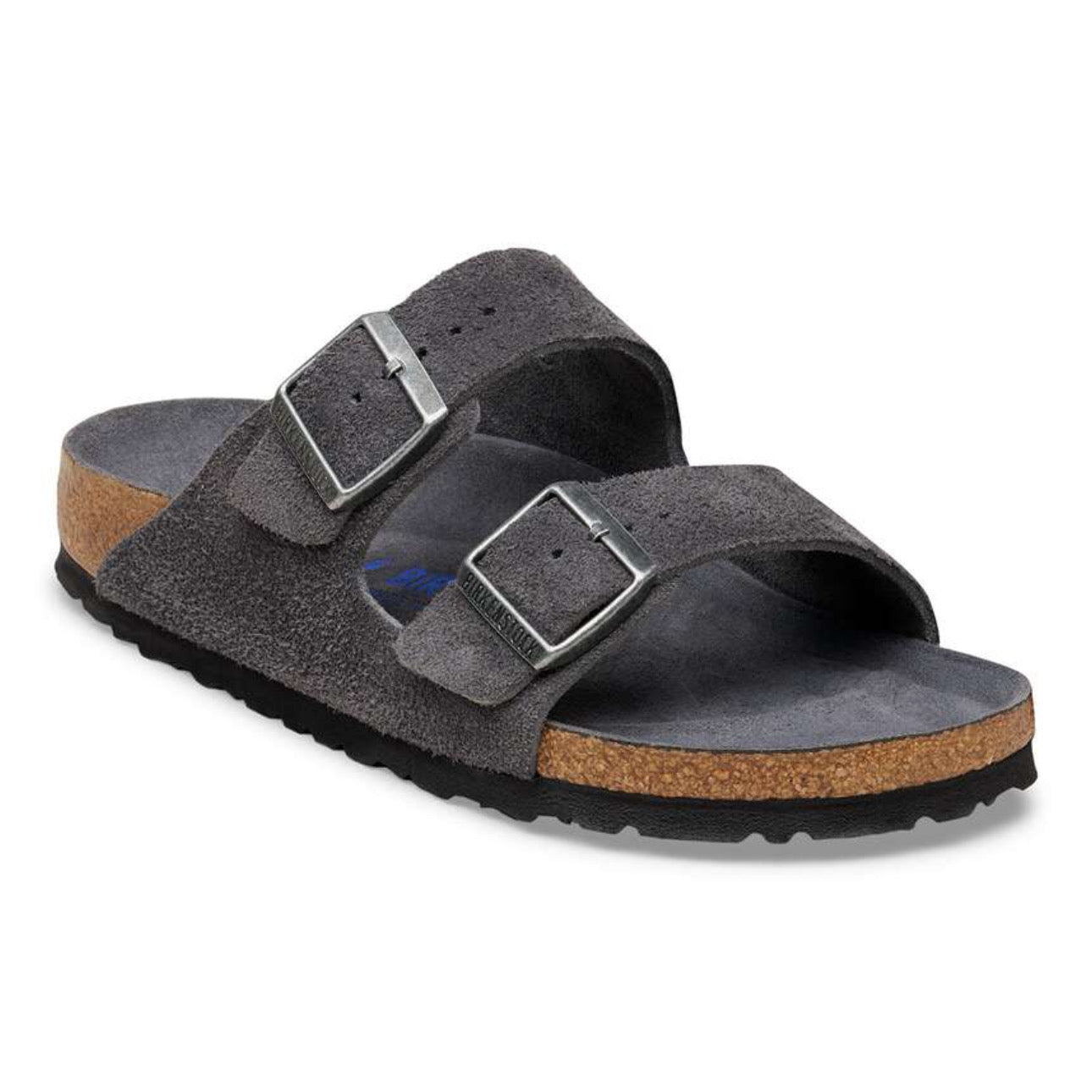 Birkenstock Arizona Soft Footbed Suede Leather Charcoal Tonal FB