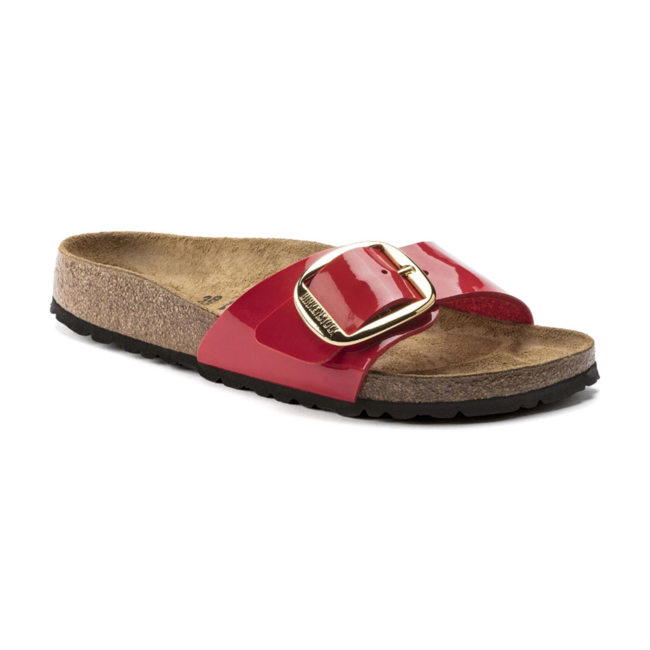 Birkenstock Madrid Big Buckle Birko-Flor Patent \ Cherry