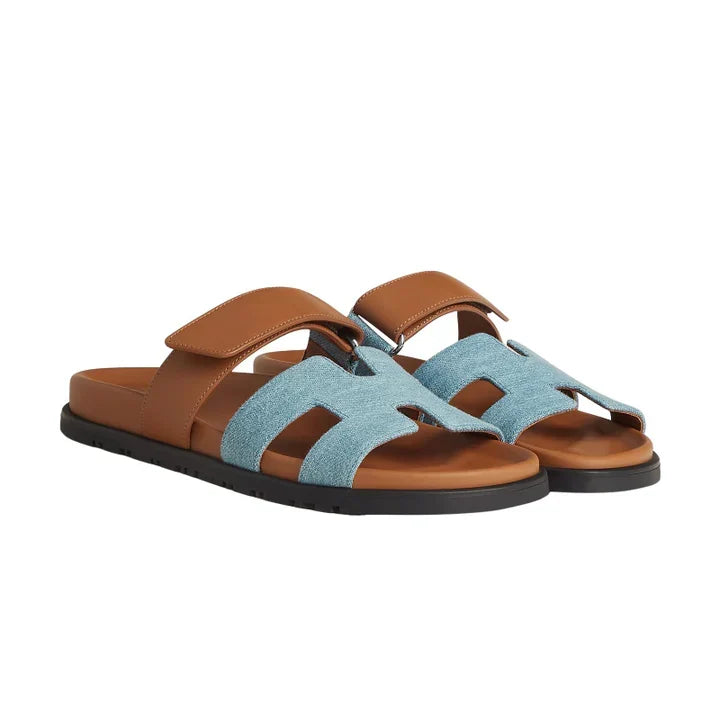 Hermès Chypre \ Sandal Bicolor / Denim