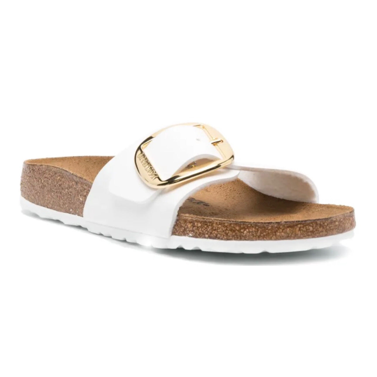 Birkenstock Madrid Big Buckle Birko-Flor Patent \ White