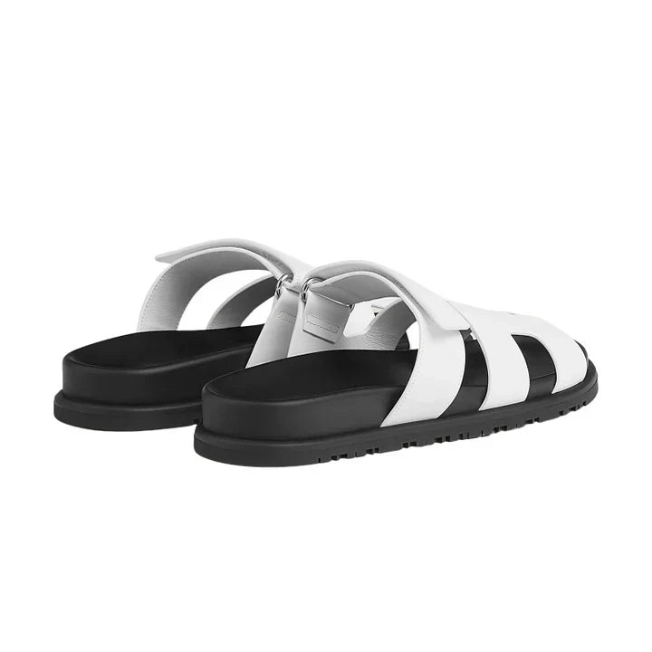 Hermès Chypre Sandals – White Palladium Hardware