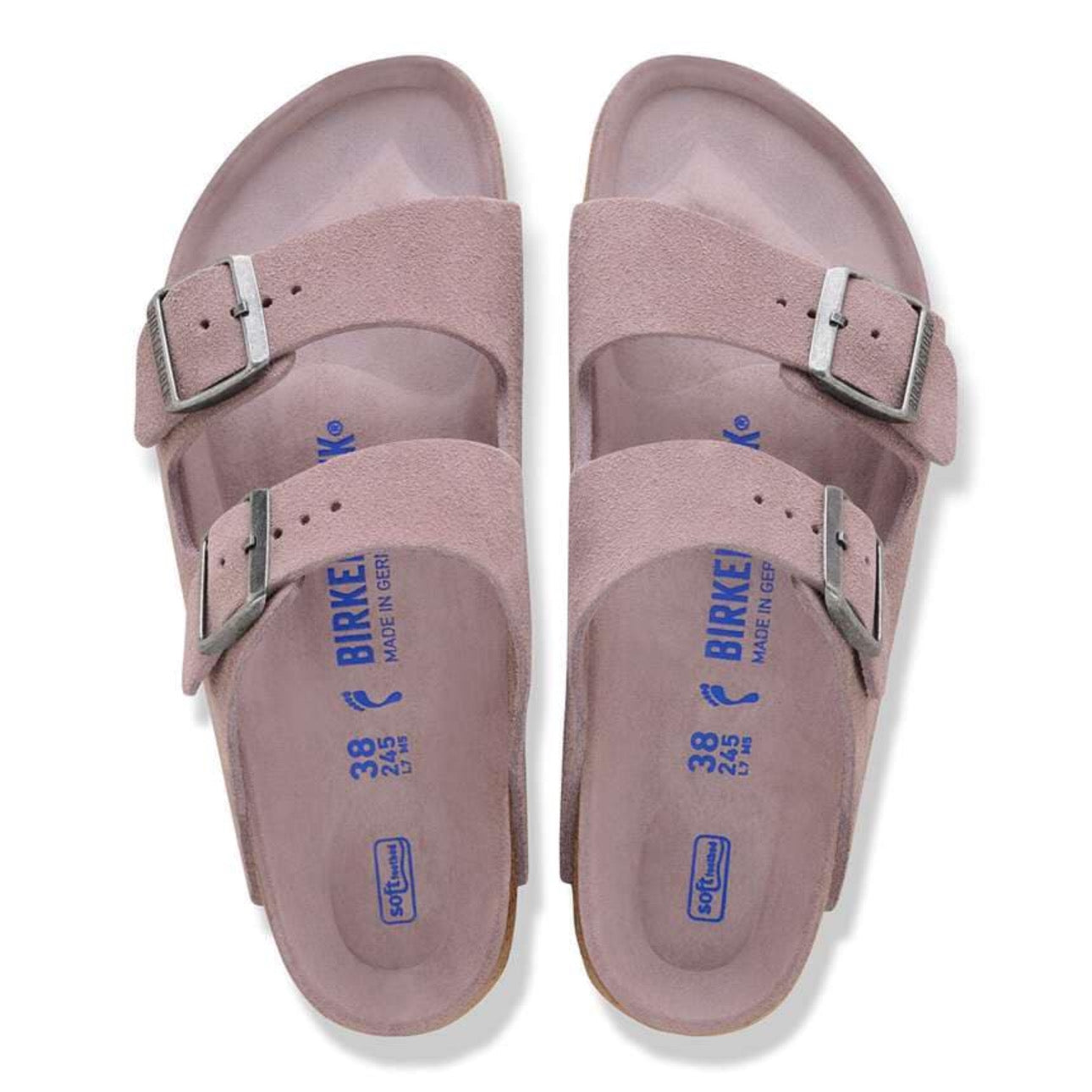 Birkenstock Arizona Soft Footbed Suede Leather Faded Purple Tonal FB