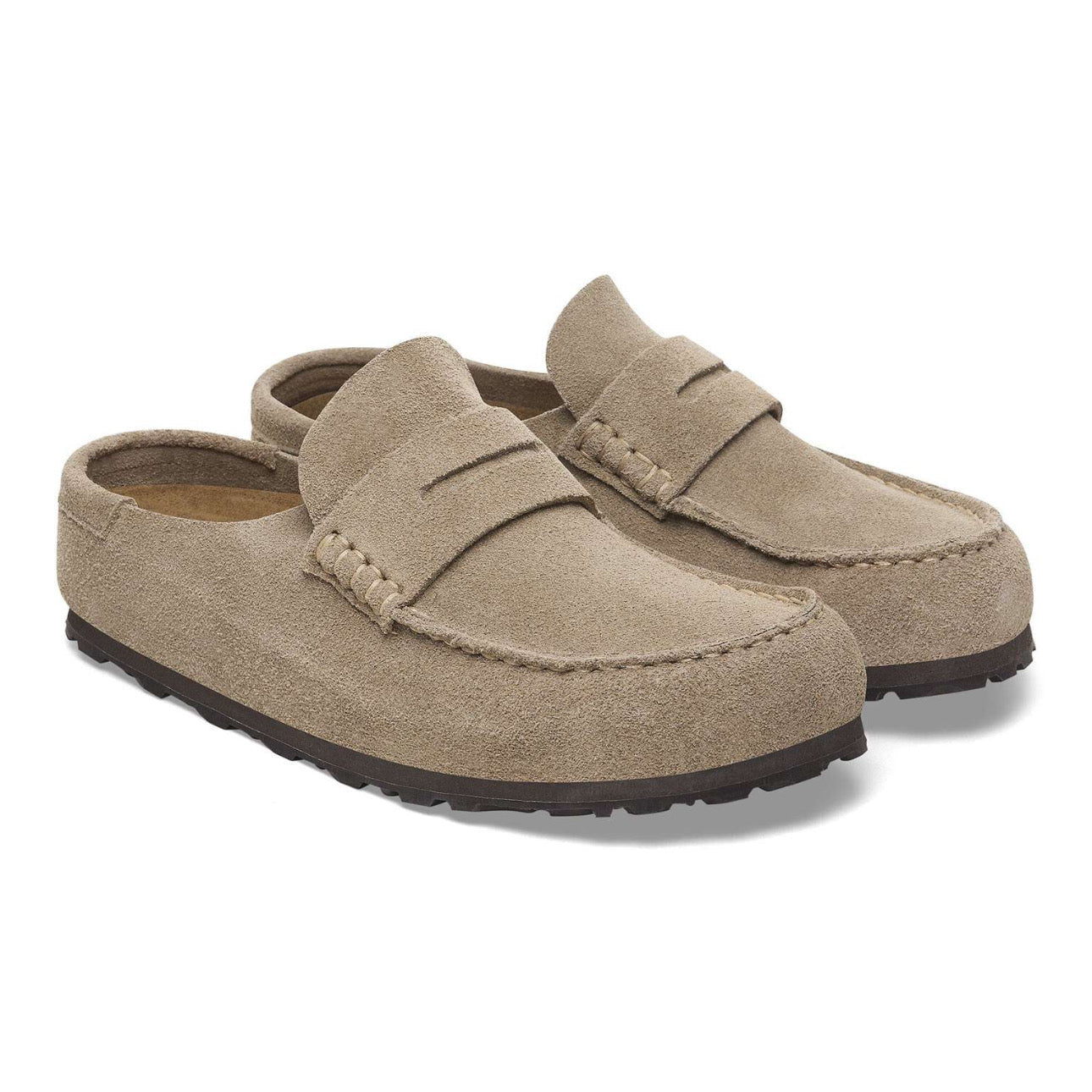 Birkenstock Naples Wrapped Suede Leather \ Taupe