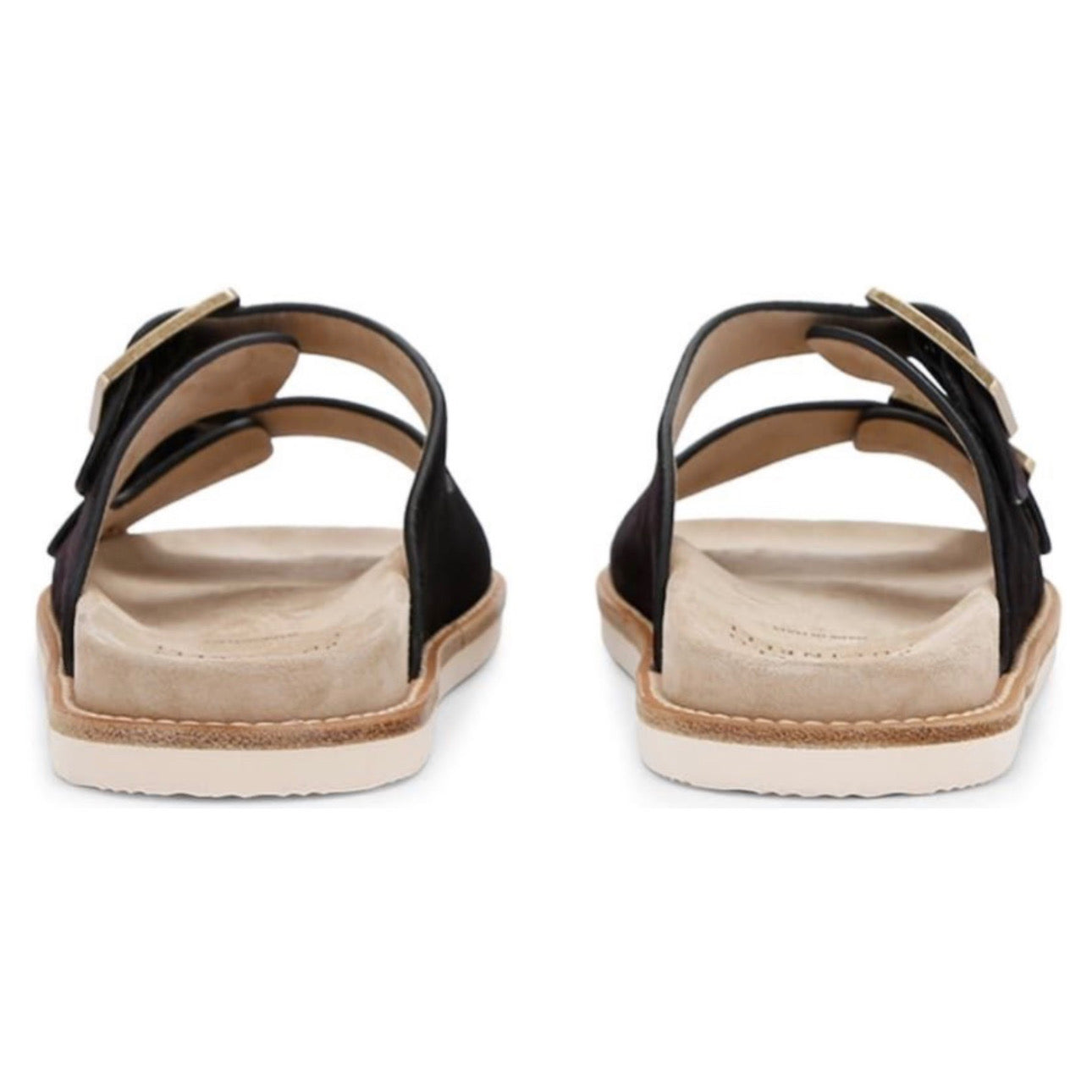 Brunello Cucinelli Suede Double-Strap Sandals \ Black