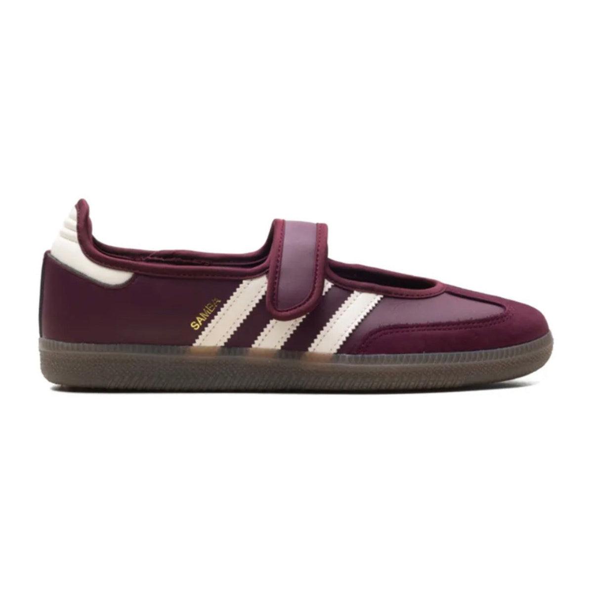 adidas Samba Mary Jane \ Maroon Cream White Gold Metallic