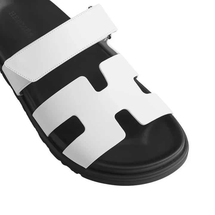 Hermès Chypre Sandals – White Palladium Hardware